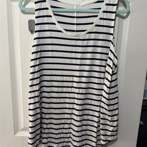 Old Navy Black and White Striped Tank Top